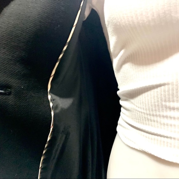 Burberry London Wool Peacoat 8 Winter Coat Jacket Black - Picture 4 of 13